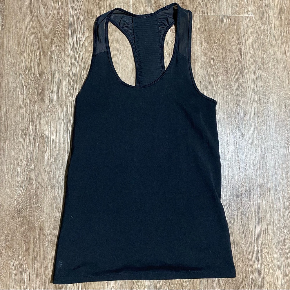 Athleta Racerback Tank with Ruched Mesh Back